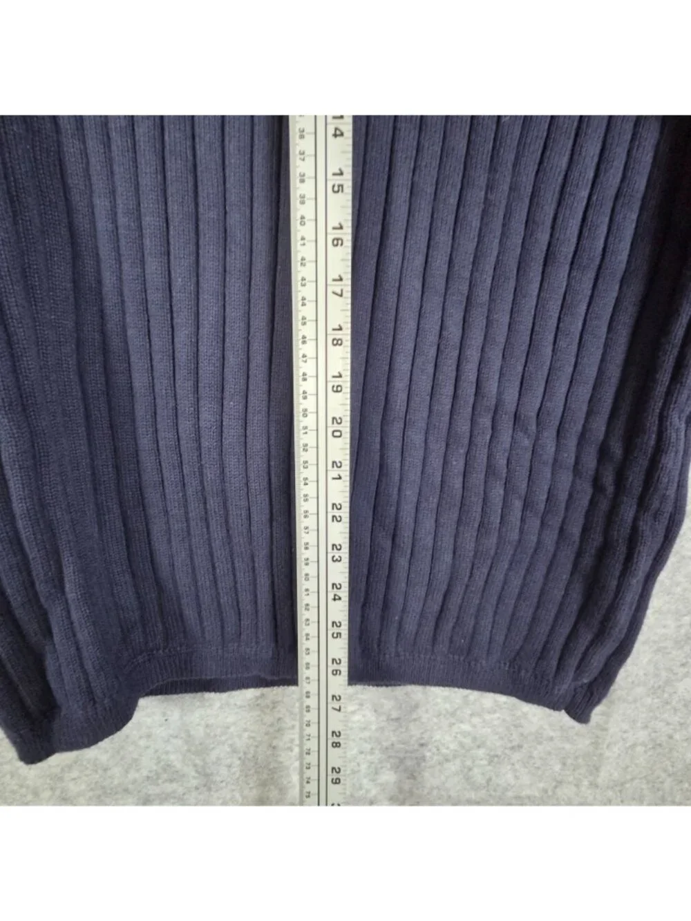Eddie Bauer Men's Sweater Crewneck Long Sleeve Pullover Rib Knit Navy Size L - Picture 4 of 7